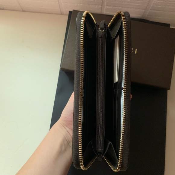 NEW Wallet Gucci Brown GG Micro Leather - Picture 6 of 7